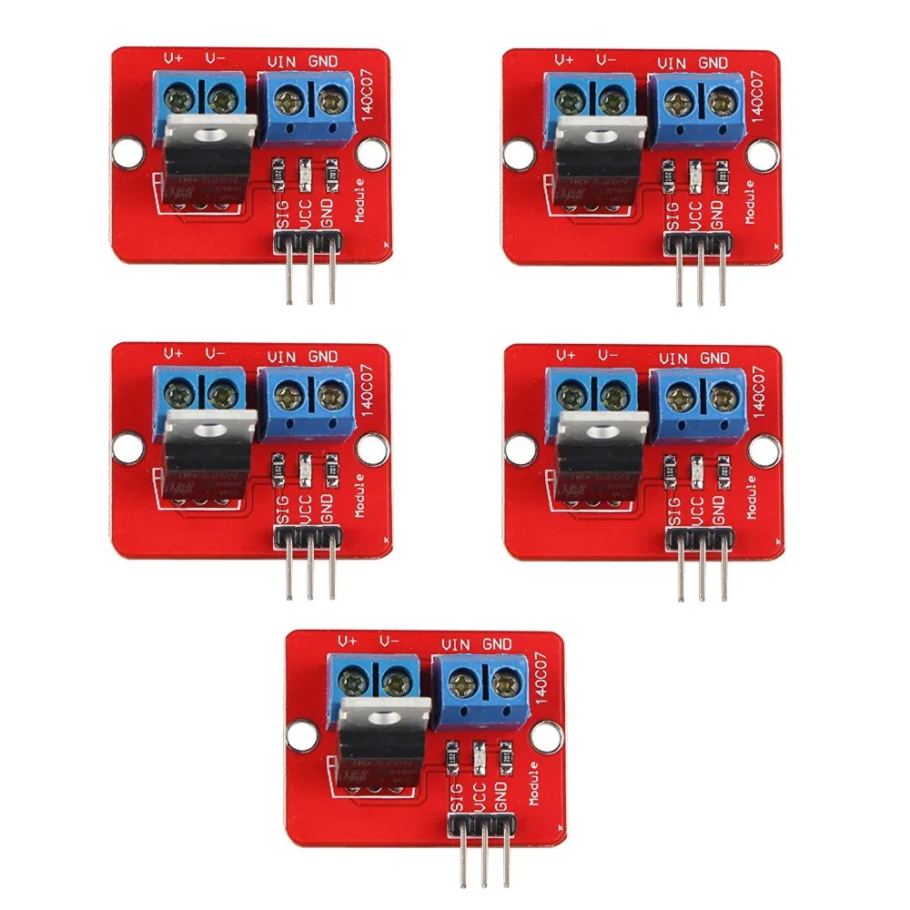5 шт./лот 0 24 В верхняя кнопка Mosfet IRF520 MOS модуль драйвера для Arduino|mosfet module|mosfet drivermodule