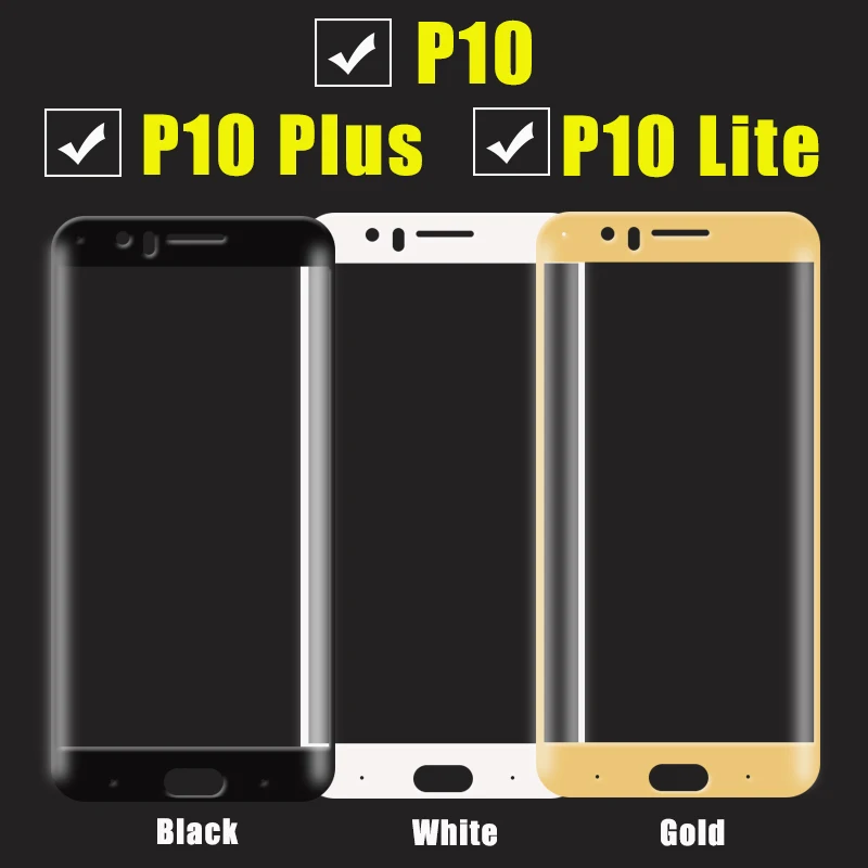 Защитное стекло 5D для huawei p10 lite закаленное p10plus с полным покрытием p 10 9H | Мобильные