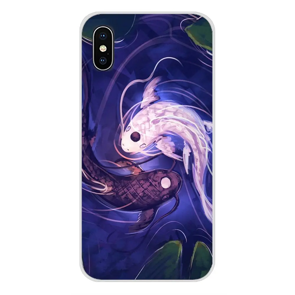 Koi Yin Yang Fish аксессуары чехлы для телефонов Чехлы Apple iPhone X XR XS MAX 4 4S 5 5S 5C SE 6 6S 7 8 Plus ipod