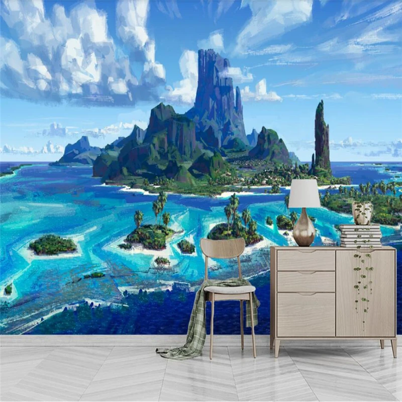 Wellyu абстрактная ручная роспись море Кокосовая масляная живопись декоративные