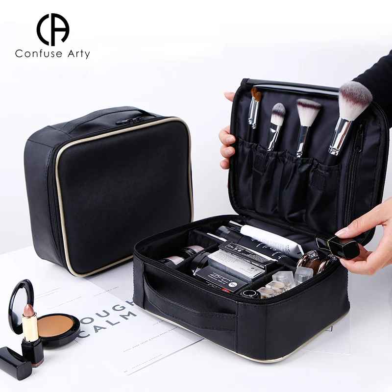 2018 Розовая/красная/черная профессиональная косметичка небольшой портативный