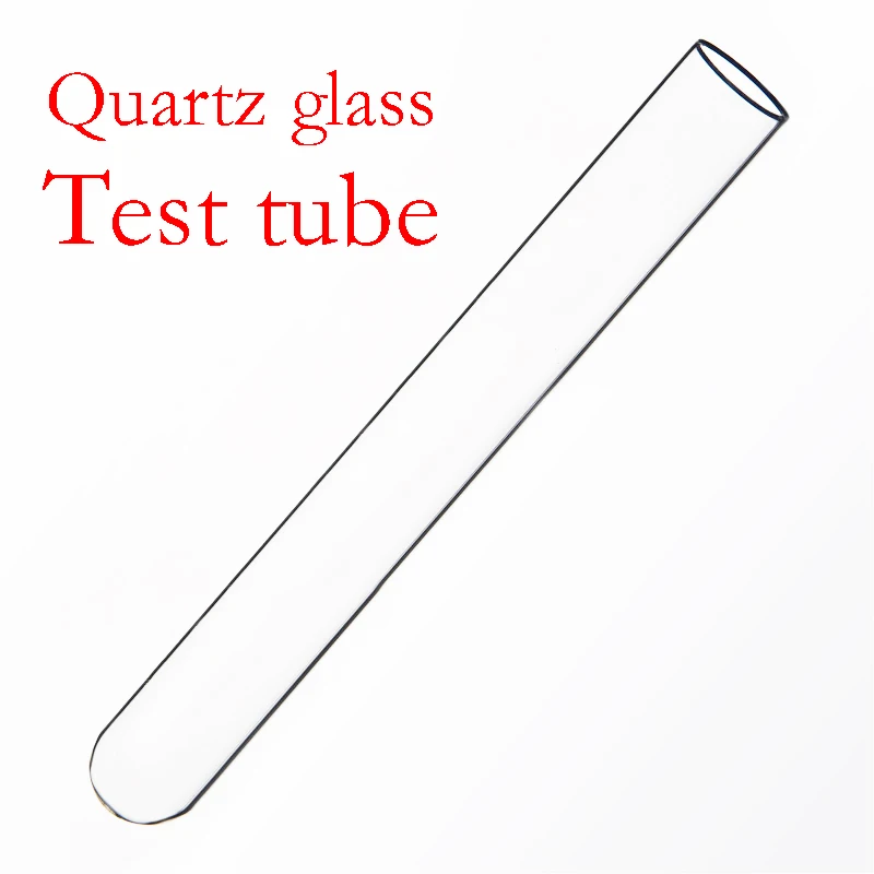 Tubo de ensayo de vidrio de cuarzo, O.D. 40mm,L. Tubo de ensayo de vidrio resistente a altas temperaturas, 200mm