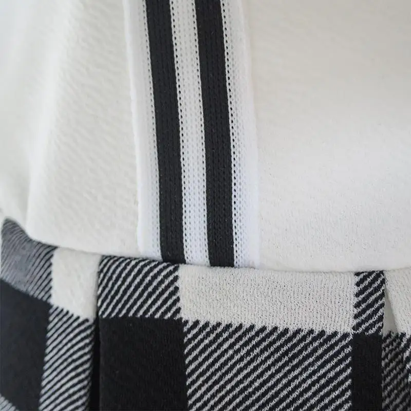 Girls Dress School Uniform Black White Check Suspender 2020 Summer Princess Wedding Party Dresses Size 4-10 Carnival Vestidos | Детская