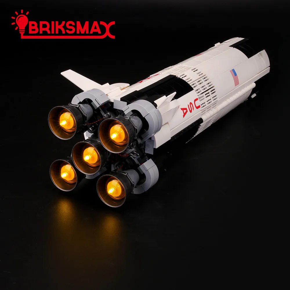 Комплект BriksMax со светодиодсветильник кой для идей Apollo Saturn V строительные блоки