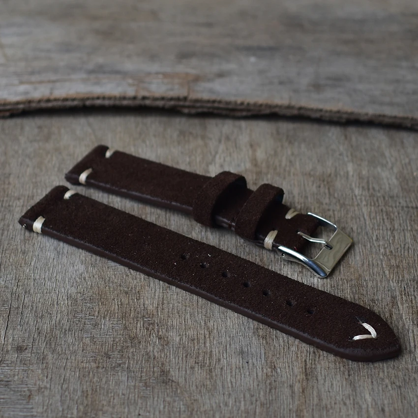 Ремешок для часов KZSD10 мужской/женский мягкий замшевый винтажный сменный