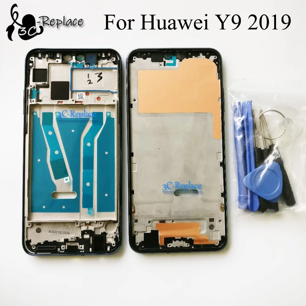 Для huawei Y9 передняя панель корпуса ЖК-рамка дисплея рамка лицевой панели инструменты(без ЖК-дисплея) для Enjoy 9 plus