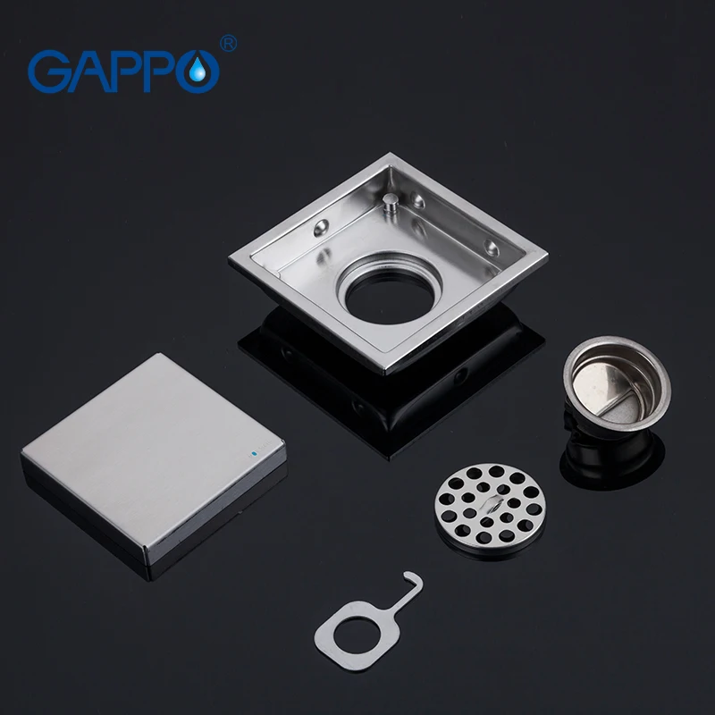 GAPPO пробка Слива ванны квадратные мусорные решетки ванной Душевой сток в полу