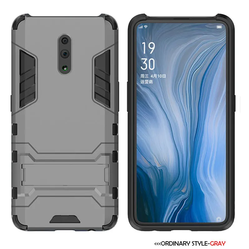 C1-Gray Анти-шок доказательство чехол для OPPO Рено 10X зум R17 RX17 R15 RX15 F9 F11 PRO A3S A5 A9 A39 A57 K1 F1 R9 R9S R11 R11S плюс A7X крышка - Цвет: C1-Gray