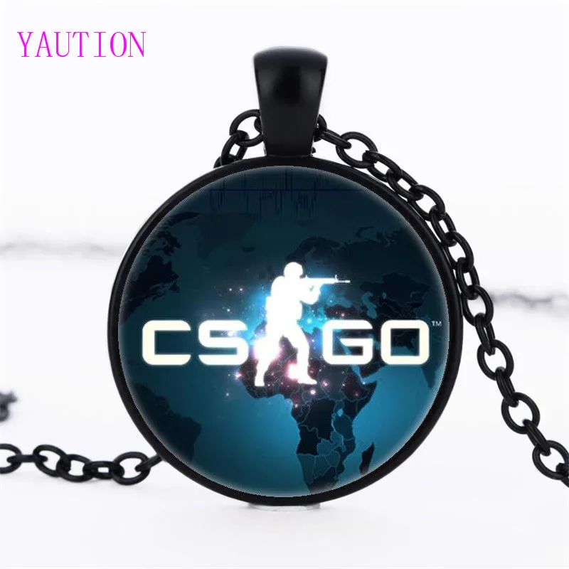 3/Цветные игры CS GO стеклянная цепочка на шею для мужчин CSGO аниме Neckless мужской Collier