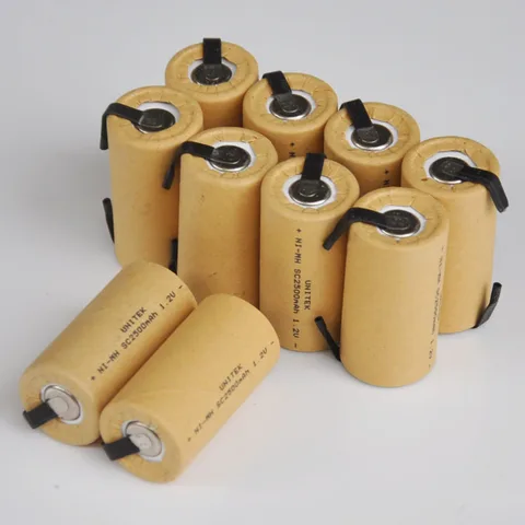 10-16 шт., перезаряжаемые батареи 1,2 в Ni-MH SC 2500 мАч Sub C cell с паяльными вкладками для электрической дрели Makita, Bosch, Hitachi