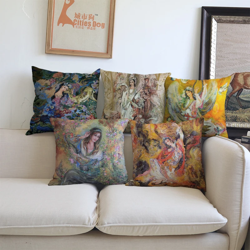 

Islam Painting Art mural character pillow cushion cover decorative pillows covers Will not fade sofa Pillowcase almofada cojines