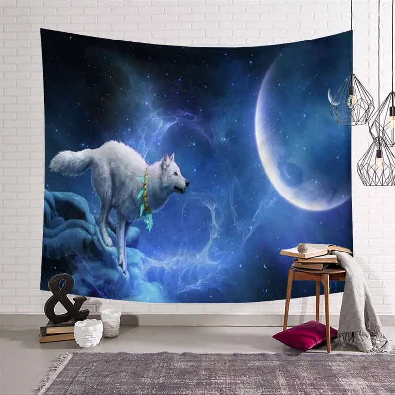 Color 5 Lannidaa Psychedelic Starlight волк лес гобелен настенный макраме HomeDecorative Тонкий пляж полотенце простынь настенный гобелен - Цвет: Color 5