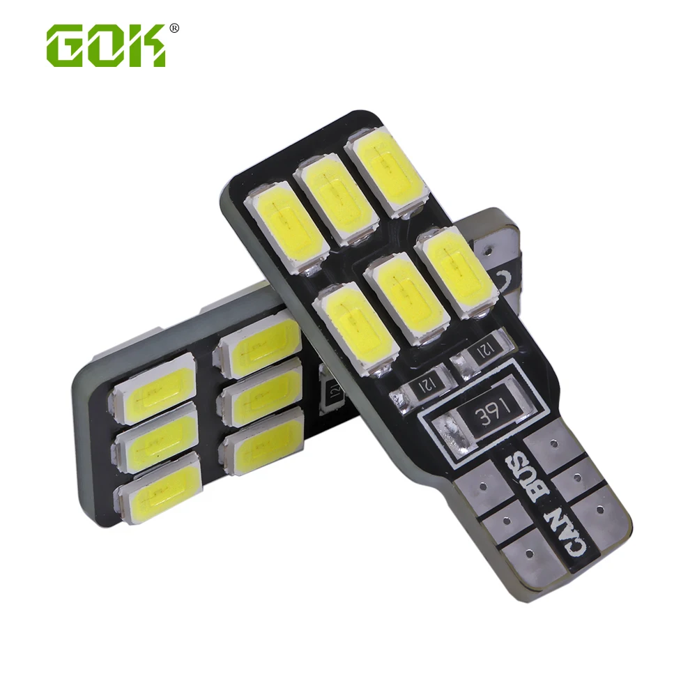 

NEW 50pcs/Lot Canbus T10 12smd 5630 5730 LED car Light Canbus T10 led W5W canbus 194 5730 SMD car Led Reading Light Signal lamp
