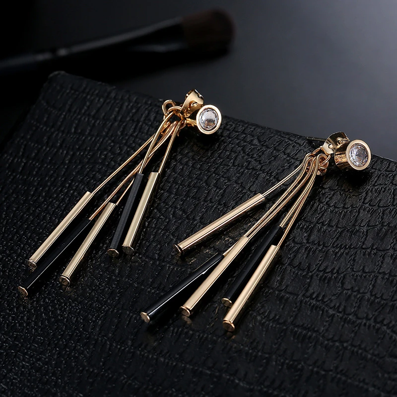Tongbai Женщин Серьги Multi-Strand Цепи Кисточкой Длинные Для WomensRose Золотой цвет