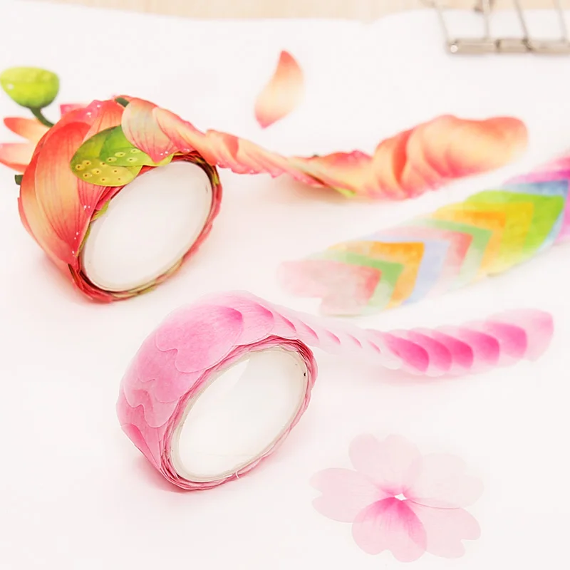 Японская бумажная Васи лента Цветочные наклейки для скрапбукинга рулон бумаги