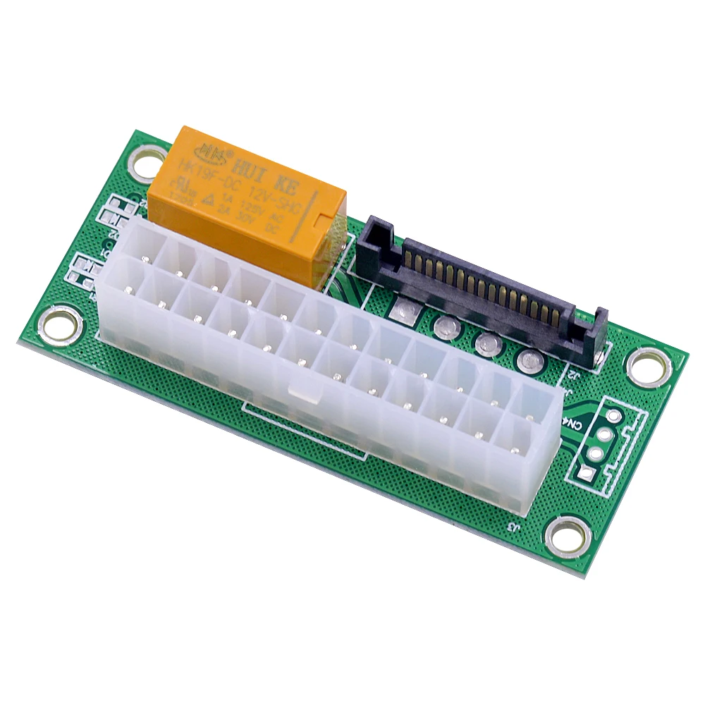 CHIPAL 10 шт. карта PSU преобразователь ATX 24Pin к 15Pin SATA Двойной источник питания