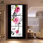 Вертикальные модульные абстрактные картины триптих, плакат растений, цветы, картины для кухни, настенная живопись на холсте