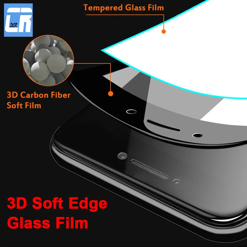 3D изогнутое углеродное волокно мягкий край полное покрытие Защита экрана для Huawei