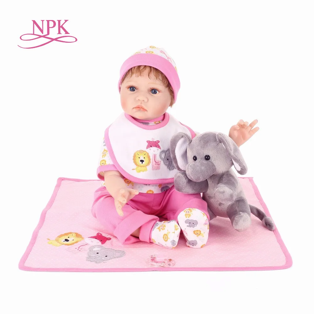 NPK Bebes Reborn Dolls de Silicone боди для девочек 55 см Кукла Игрушки кукла Bebe новорожденных