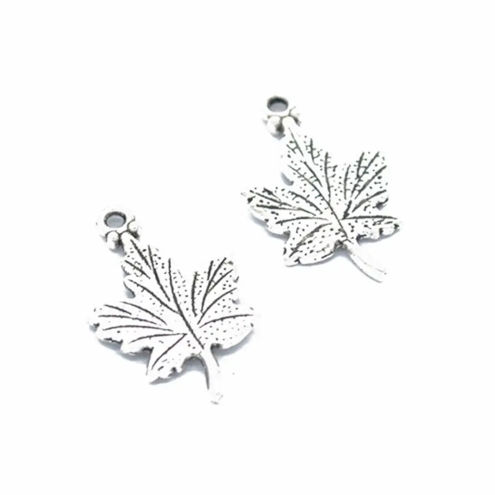 Antique Sliver REGELIN 23*15 мм 50 шт./лот золото/серебро/розовое золото/kc золото цвет кленовый лист подвески небольшой металлический лист DIY ювелирных изделий Аксессуары - Окраска металла: Antique Sliver