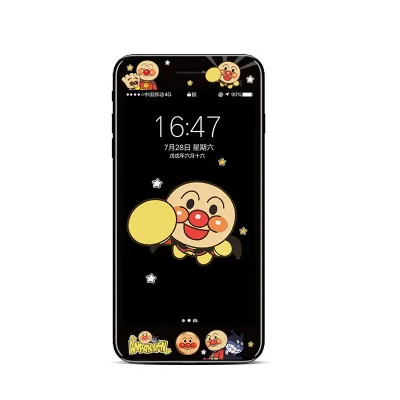 2 шт милый Anpanman для iPhone 8 протектор переднего экрана закаленное стекло устойчивая