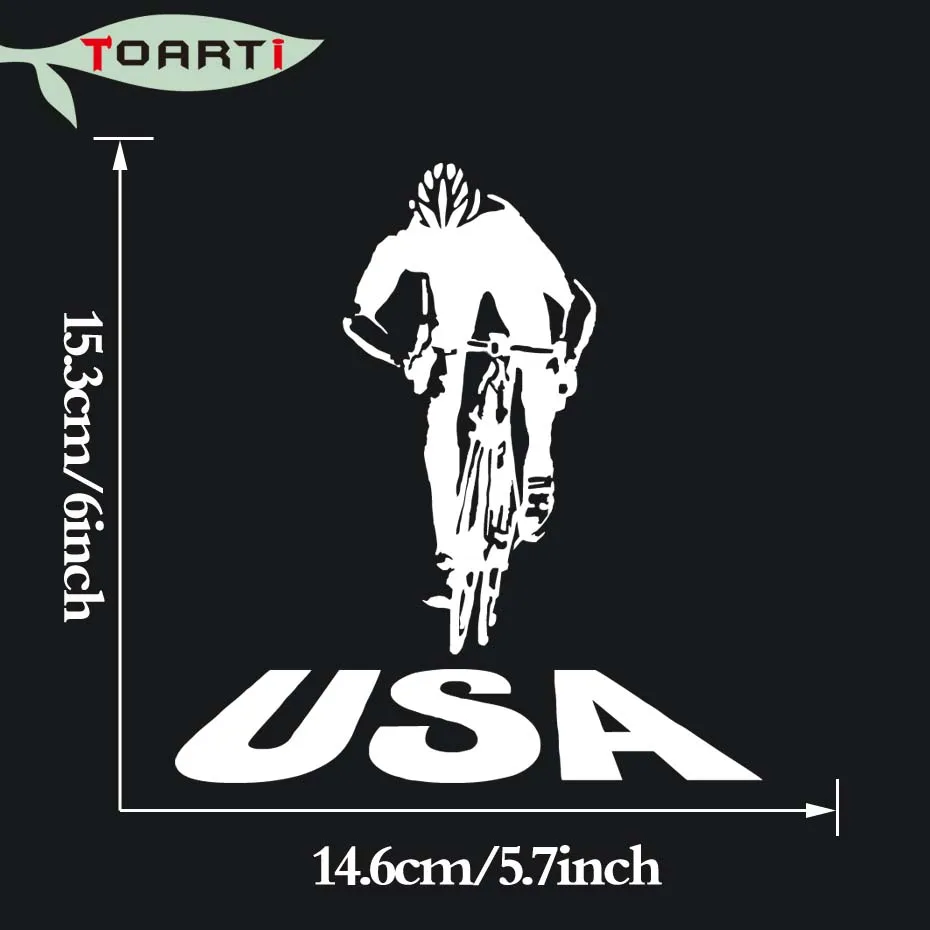 Виниловые наклейки для езды на велосипеде США виниловые автомобиля окна