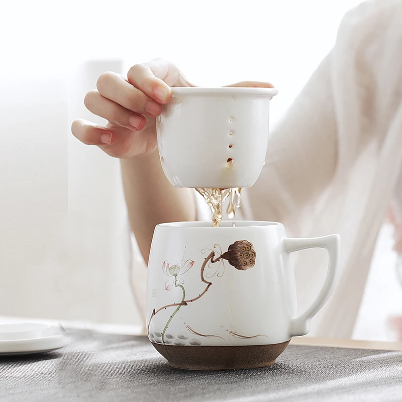 Чашки Jingdezhen окрашенные вручную керамическая кружка на заказ офисные чашки