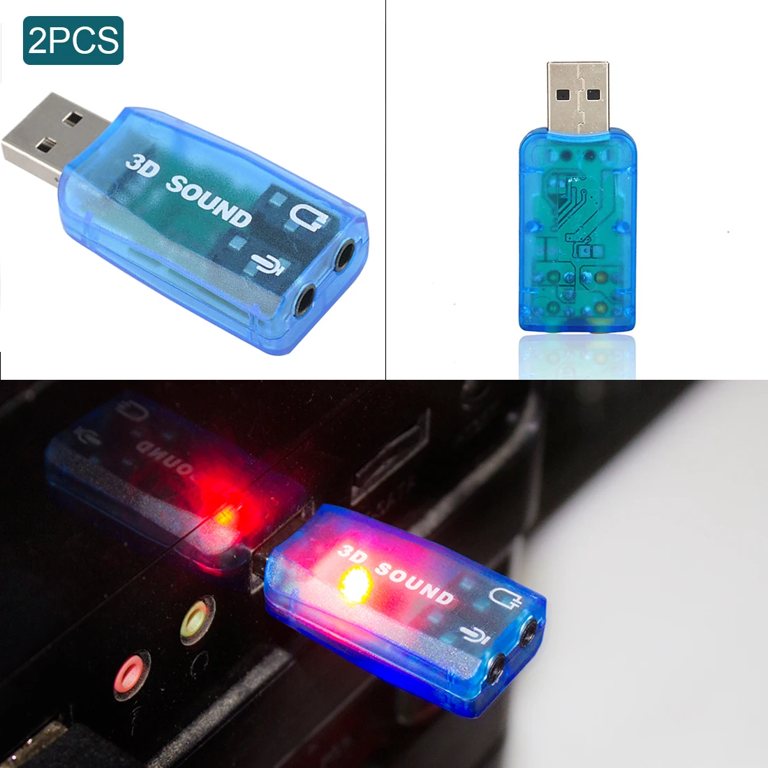 Etmakit аудио 5 1 USB звуковая карта внешняя Звуковая адаптер звуковой карты микрофон