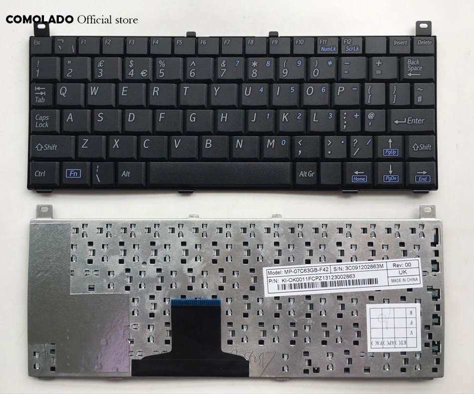 Британская клавиатура для ноутбука TOSHIBA NB100 NB101 NB105 черная британская раскладка