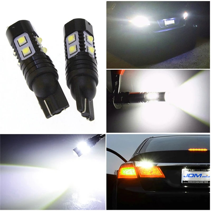 KEYECU 2X Белый T10 194 921 168 2323 50 Вт высокомощный Задний габаритный фонарь с объективом
