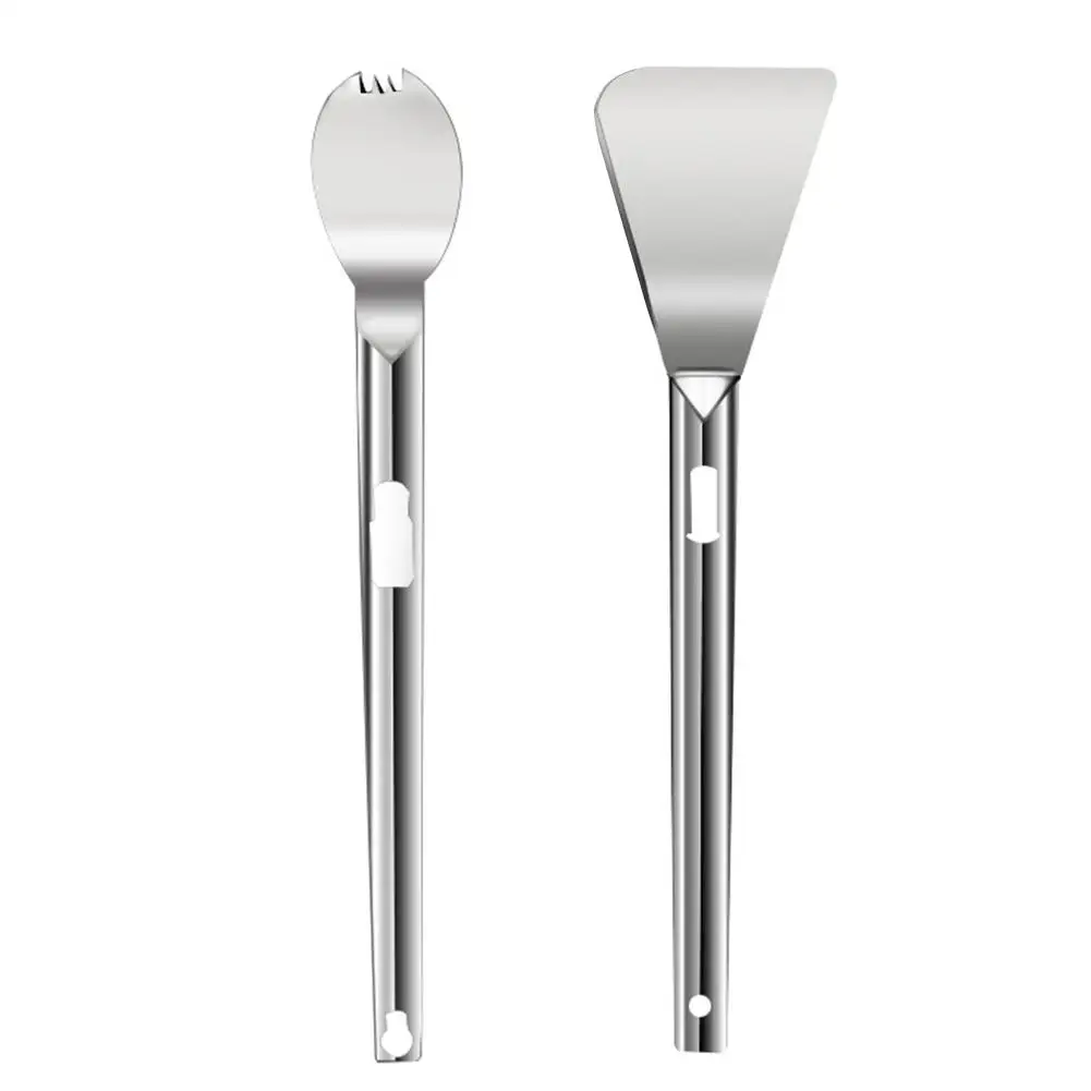 3 в 1 съемные Spork Столовые приборы из нержавеющей стали для кемпинга лопатка