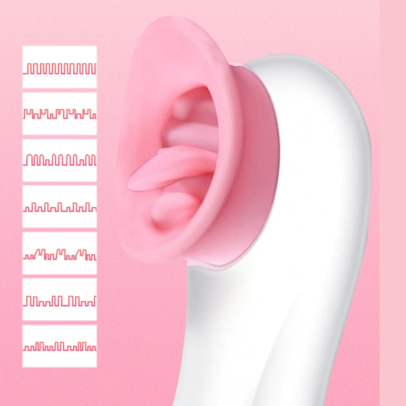 7 Скоростей G-точка Клитор Стимуляция Вибратор для Женщин Оральный Ниппель Массаж Язык Лизаниет женский Мастурбатор Взрослая Секс Игрушка Q216 вкл.