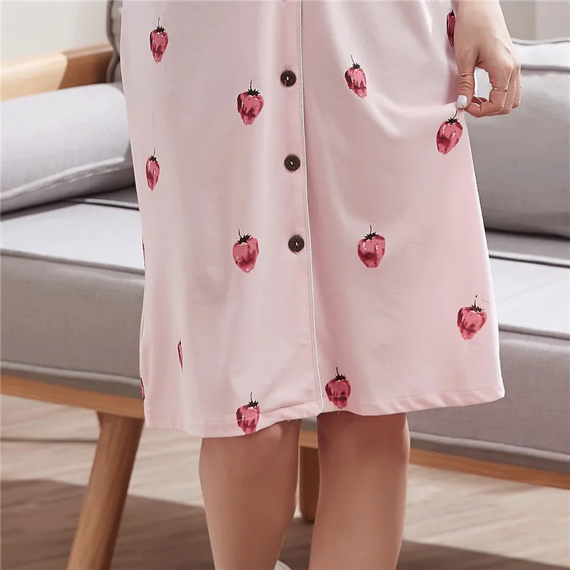 Рубашка пижамы женские милые летние |