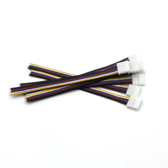 1 head connector 6pin 12 мм RGB+ CCT мужской женский сварочная лента для контроллера Кабель-адаптер провод для 5050 3528 SMD RGB+ CCT Светодиодная лента 5 шт - Цвет: 1 head connector