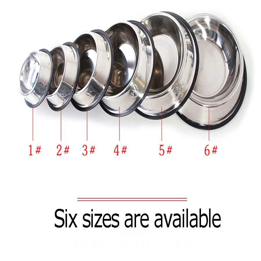 Миска для кормления домашних животных без наконечника собачья из нержавеющей