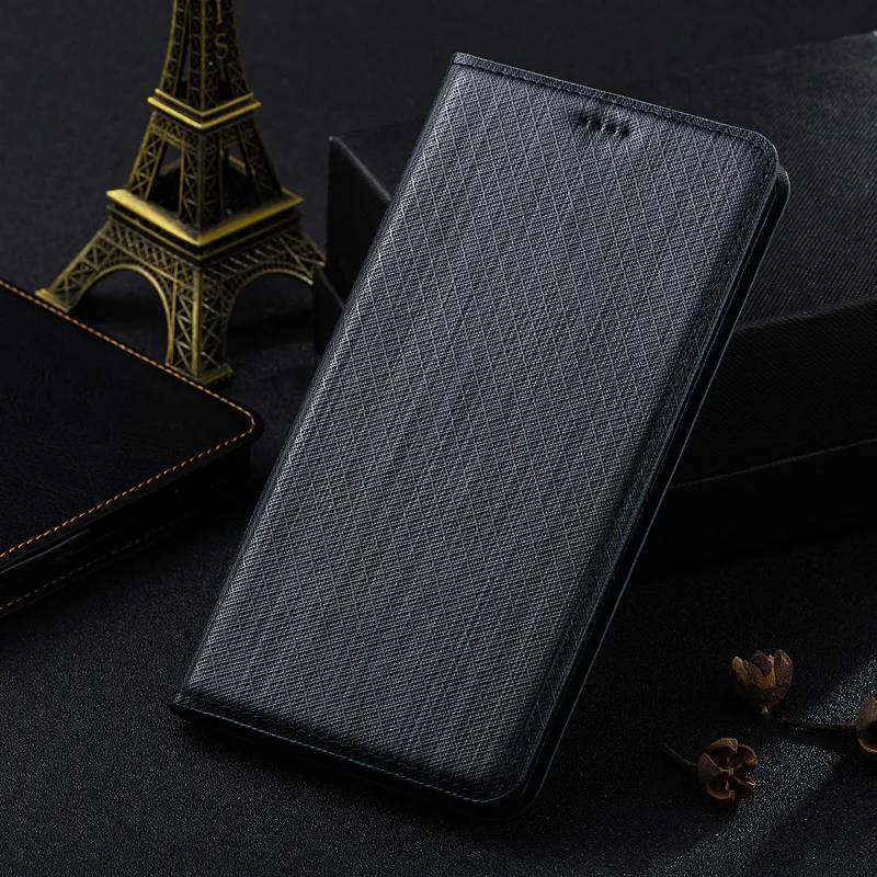Новинка чехол для Xiaomi Redmi Note 4X роскошный сетчатый кожаный с магнитной подставкой