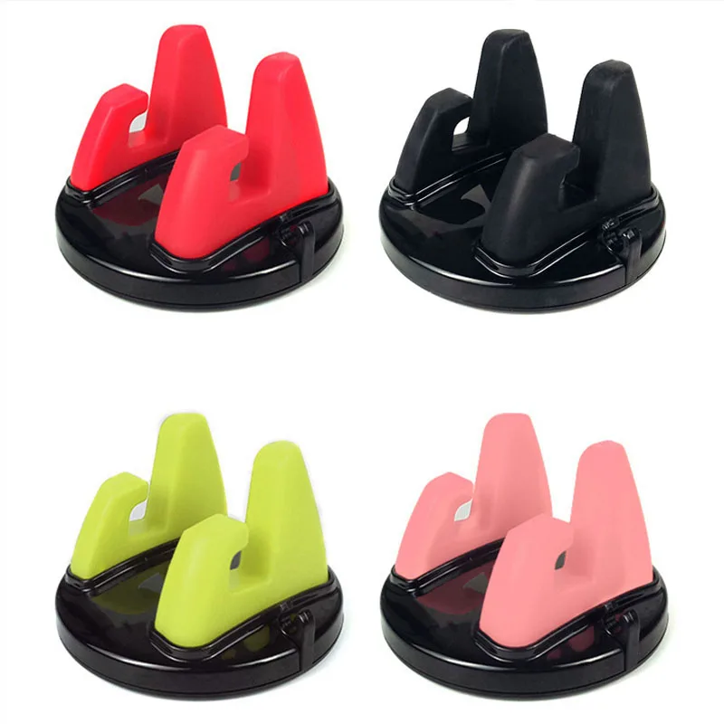 Универсальный держатель для телефона 360 градусов вращения PC + Силиконовая отделка для бортовой панели автомобиля Продукты GPS Cell Ornament on.