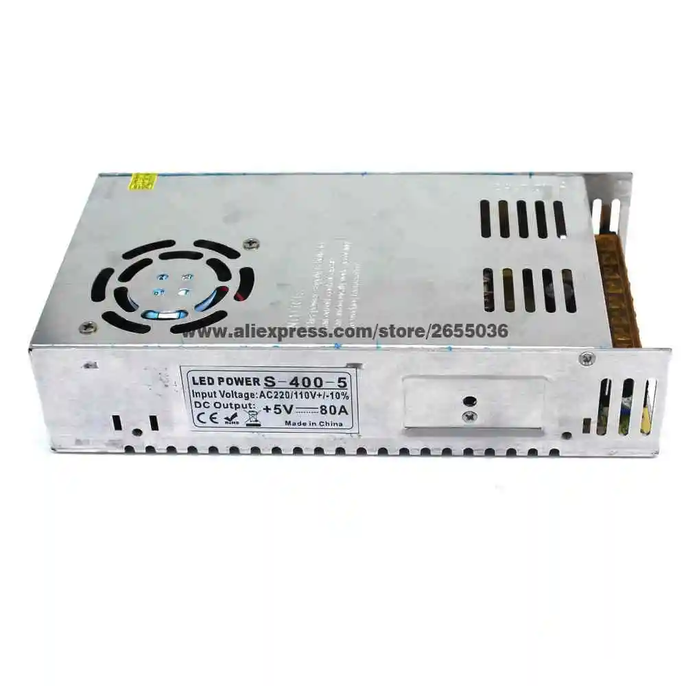 Одиночный выход Регулируемый DC5V 80A 400W переключатель питания переключение
