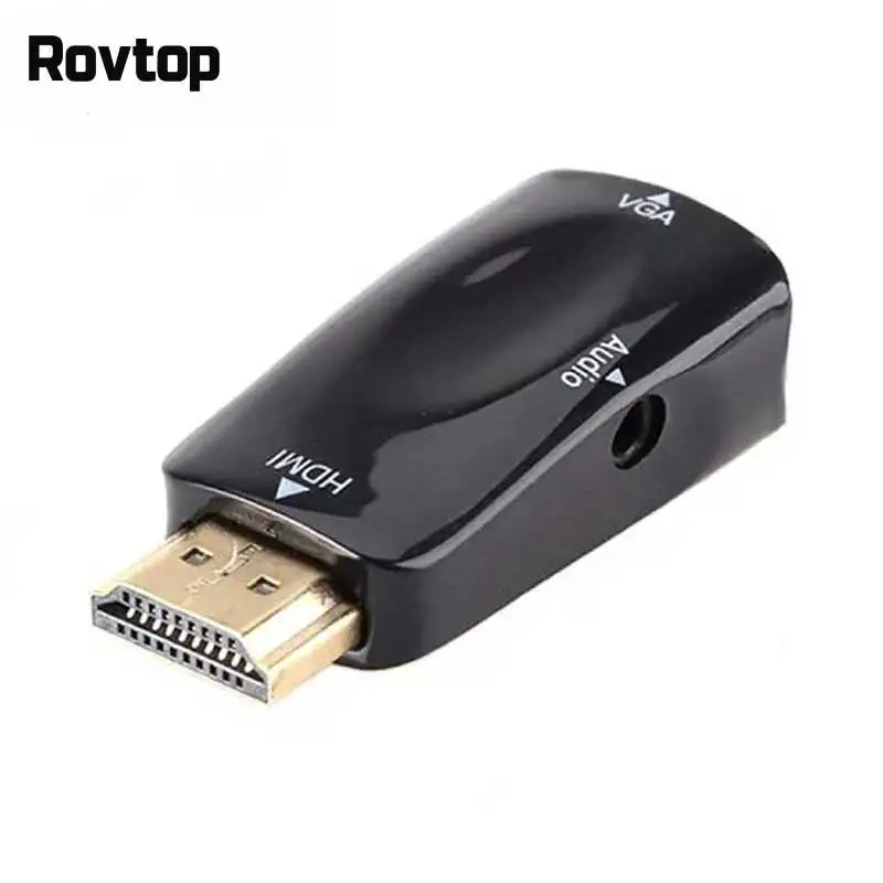 Rovtop HDMI в VGA адаптер аудио кабель конвертер мужчин и женщин поддержка HD 1080P для ПК