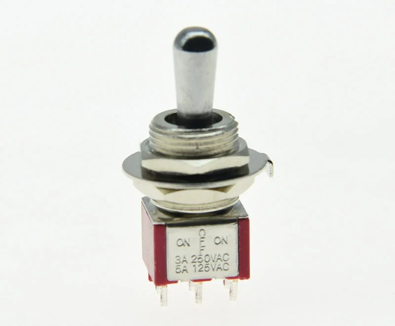 Гитарный DPDT 3 Way ON OFF Toggle Switch герметичный усилитель для толстой летучей мыши | Спорт