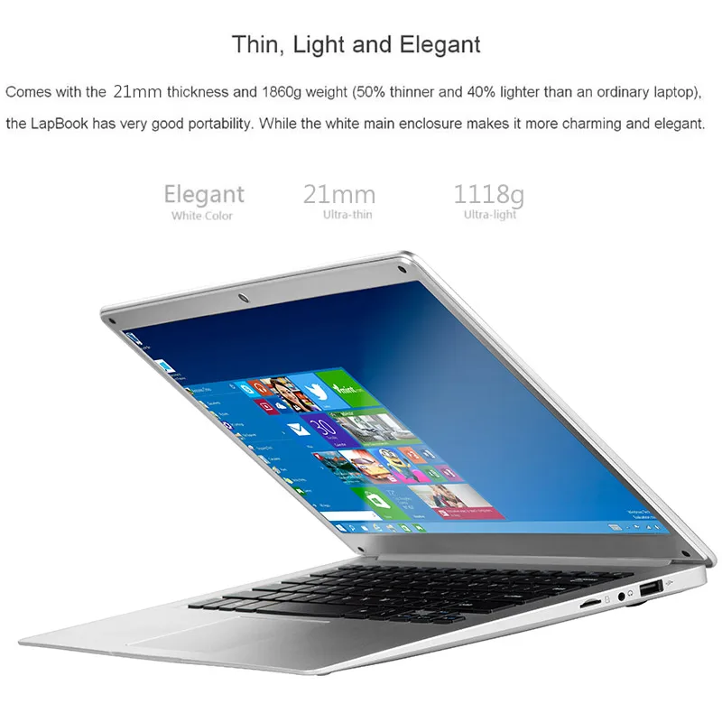 14,1 дюймов изысканный ноутбук Windows 10 Quad-core Intel Cherry Trail Z8350 4 ГБ 64 ГБ ультрабук Dual камера ноутбука