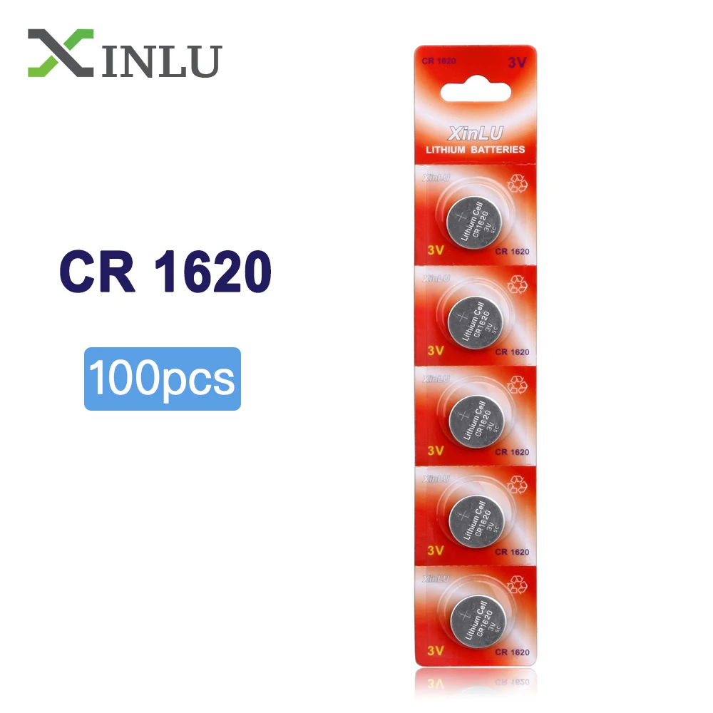 Оптовая продажа 1 партия/100 шт CR1620 ECR1620 1620 Кнопочная батарея 3V литиевая монета для