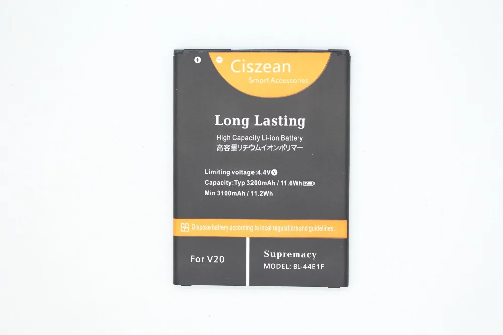 Ciszean 2x3200 мАч BL-44E1F/BL 44E1F сменный аккумулятор+ универсальное настенное зарядное устройство для LG V20 H910 H918 VS995 LS997 H990 F800