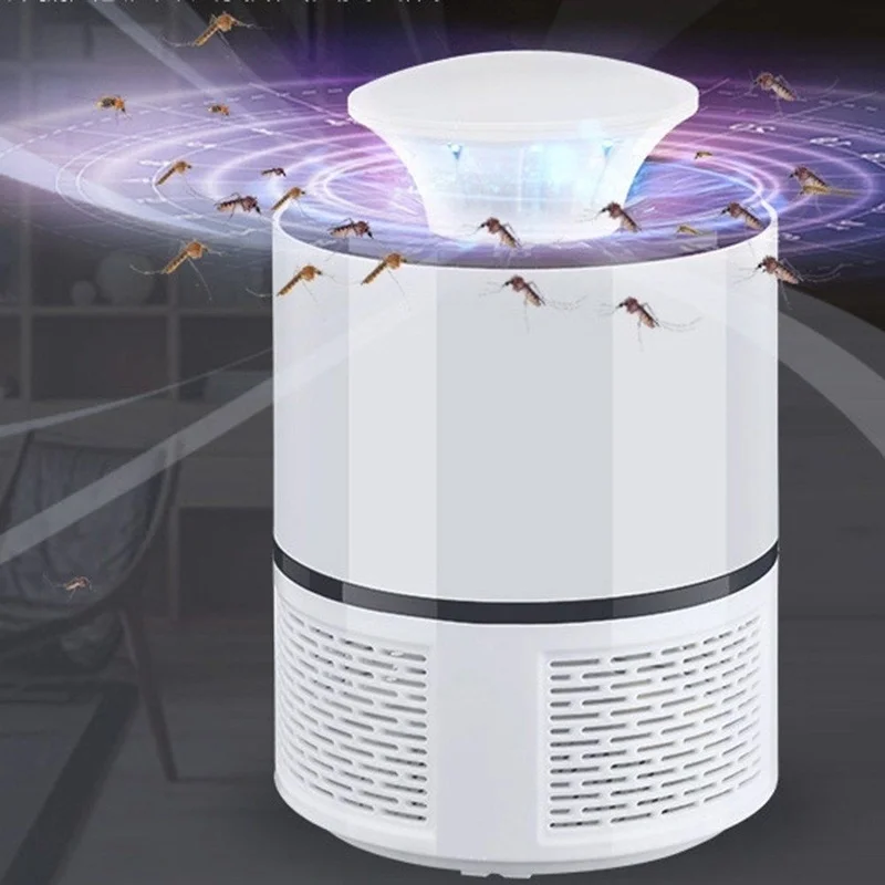 Белый 6 Lamp Electronic Mosquito Killer Indoor Mosquito Trap Inhaled Fly USB Charger - Цвет: Белый
