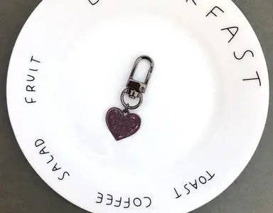 O Цвет Любовь Сердце милый брелок для ключей, ювелирные аксессуары Брелки кулон подарки сувениры - Цвет: O