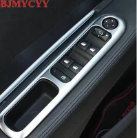 bjmycyy fit for 2017 peugeot 3008 5008 accessories 4pcsset abs decorative box car window lift switch