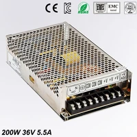 single output uninterruptible adjustable 36v 200w switching power supply unit 110v 220v ac to dc smps for led strip light cnc