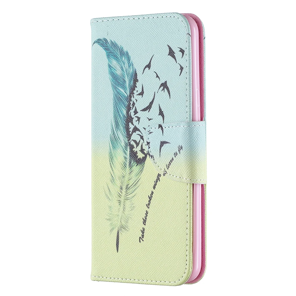 Feathers and Birds Роскошный чехол для LG Stylo 4 5 K40 K50 Q60 G6 G7 ThinQ Q6 Q8 K8 K9 K10 K11 Чехол-бумажник с откидной крышкой для LG Q Stylus Coque Fundas - Цвет: Feathers and Birds