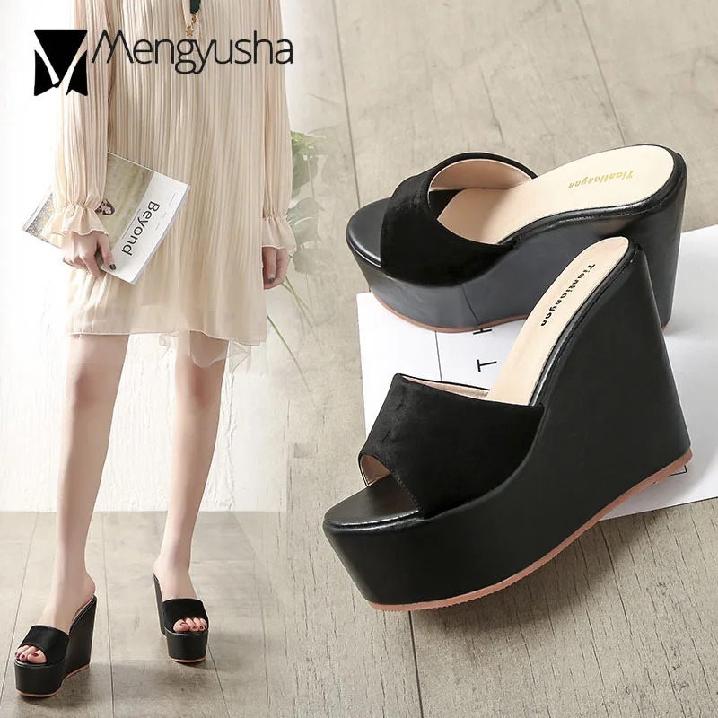 (14 см) Особо высокие каблуки сандалии женская летняя обувь на танкетке Сандалии