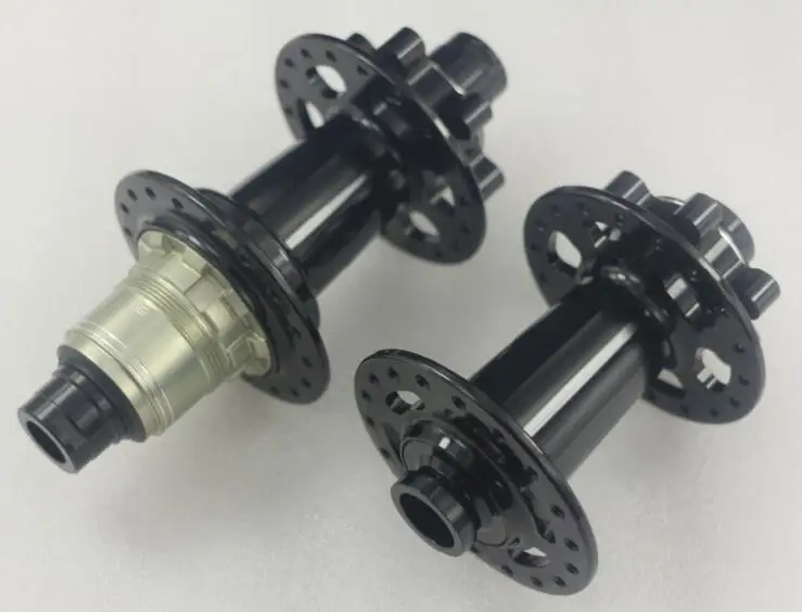 28/28 32/32 отверстий POWERWAY Boost MTB 6 болтов Φ M82 передний 15 мм * 110 задний 12 148 черный в